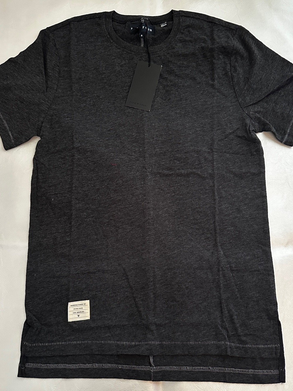 Five Four Charcoal Crew Neck Short Sleeve Tee